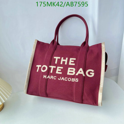 Marc Jacobs The Tote Bag in Burgundy Canvas, Stylish and Functional