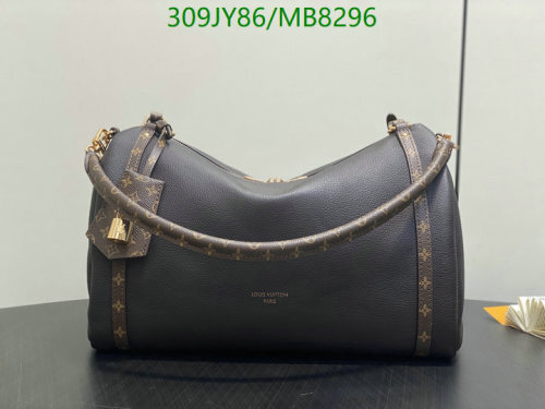 Louis Vuitton Black Leather Hobo Bag, 36 x 24 x 18.5cm, Model 26357