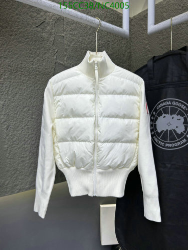 Canada Goose Down Jacket Women's White Knit Sleeves - Warm and Stylish