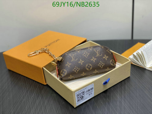 Louis Vuitton Monogram Coated Canvas Key Pouch, 11 x 6 x 3.5 cm
