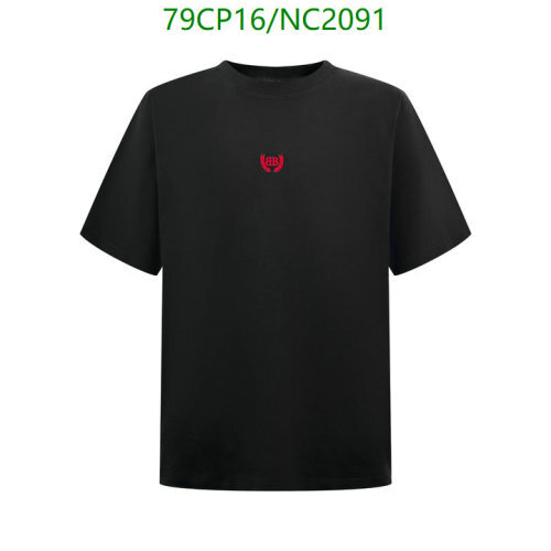 Balenciaga Men's Black Cotton T-Shirt with Red Logo, Sizes XS-L