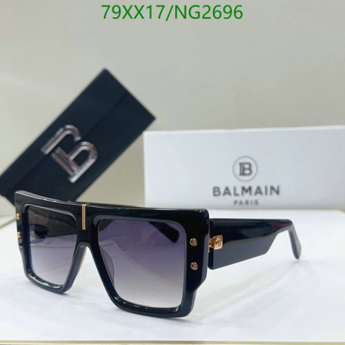 Balmain NG2696 Square Sunglasses | Black Frame, Gradient Lens