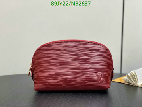Louis Vuitton Epi Leather Cosmetic Pouch PM Burgundy, 19 x 12 x 6 cm
