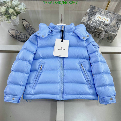 Moncler Kids Light Blue Down Puffer Jacket with Hood - Size 110-160