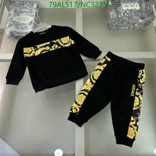 Versace Kids Black & Gold Baroque Print Tracksuit - Sizes 100-150