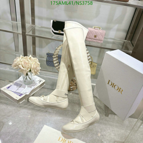 Dior Women's White Sheepskin Leather Thigh-High Boots - EU34-41