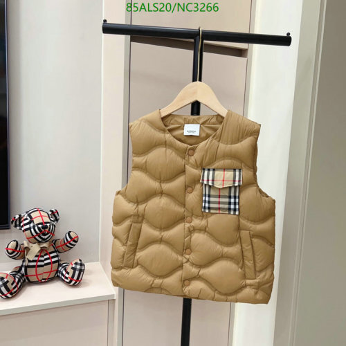 Burberry Kids' Beige Quilted Vest with Check Pocket - Stylish & Comfortable