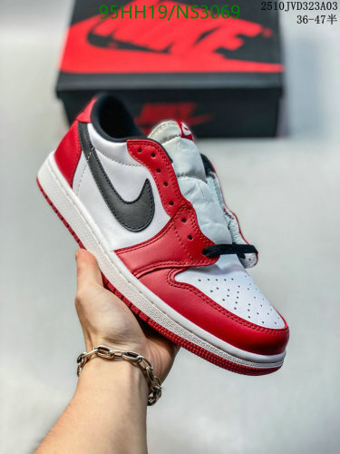 Air Jordan 1 Low White Red Black Unisex Sneakers - EU36-47