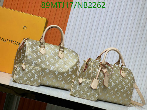 Louis Vuitton Speedy Bandouliere Bag, Gold Leather, Iconic Monogram, 25/30 cm