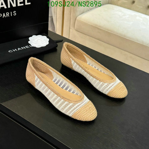 Chanel Women's Beige & White Sheepskin Espadrille Flats - Size EU35-42