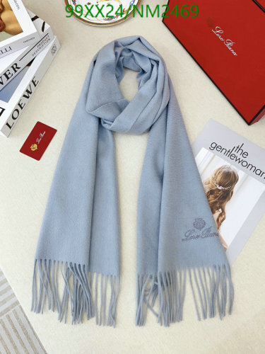 Loro Piana Cashmere Scarf - NM2469, 30-180cm Premium Quality, Light Blue