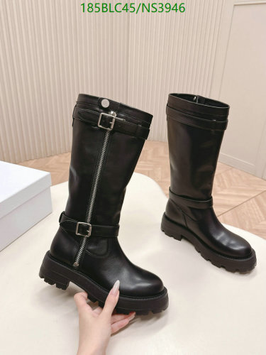 Chunky Platform Knee High Boots for Women, Cowhide Leather, EU Size 35-40