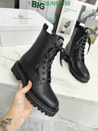 Givenchy Black Leather Lace-Up Ankle Boots for Women, EU Size 35-41