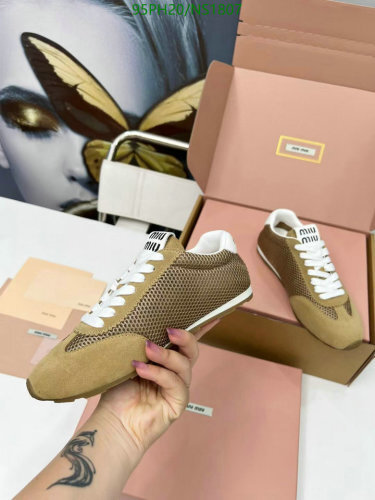 Miu Miu Women's Cowhide and Lambskin Beige Sneakers - EU35-41 7 Miu Miu Women's Cowhide and Lambskin Beige Sneakers - EU35-41