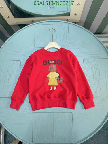 Gucci Kids' Red Cotton Sweatshirt with Squirrel Print, Sizes 110-160