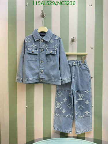 Louis Vuitton Kids Denim Jacket & Jeans Set, Sizes 100-150, Stylish Outfit