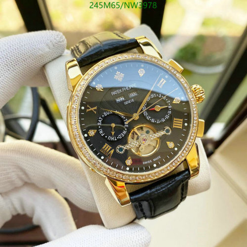 Patek Philippe Gold-Tone Stainless Steel Automatic Watch with Diamond Accents