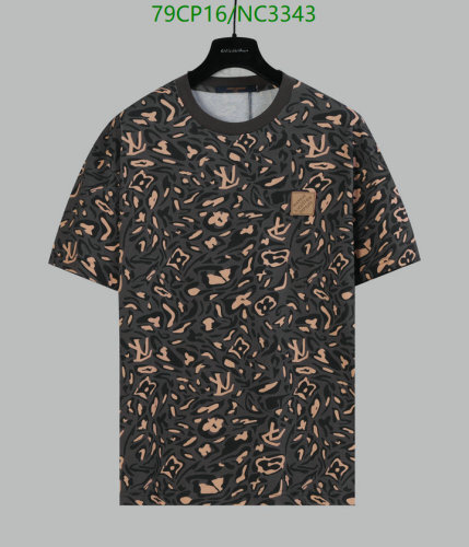 Louis Vuitton Men's Printed T-Shirt, Casual Short Sleeve Top, Sizes S-XL