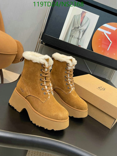 UGG Women's Platform Lace-Up Boots - Cow Suede & Wool - EU 35-40