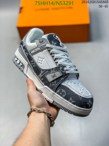 Louis Vuitton Unisex LV Trainer Sneaker Denim Monogram, Size EU36-45