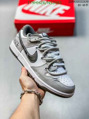 Nike Men's Dunk Low Grey/White Sneakers - NS3483 - EU40-46