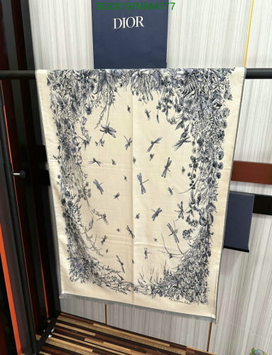 Dior Dragonfly Cashmere Scarf, 65-185cm - Elegant Floral Design, Timeless Style