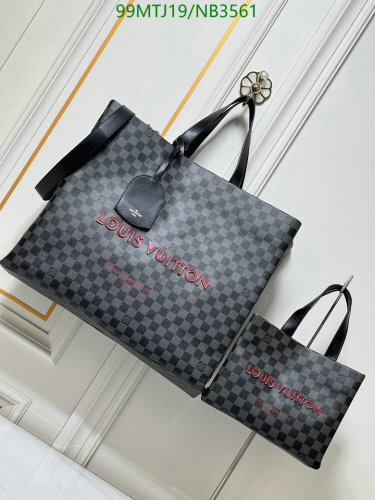 Louis Vuitton Damier Ebene Coated Canvas Tote Bag, Stylish and Functional