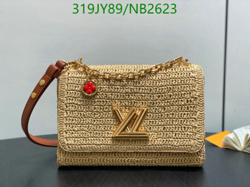 Louis Vuitton Raffia & Leather Bag, 23*17*9cm - Stylish Shoulder Bag