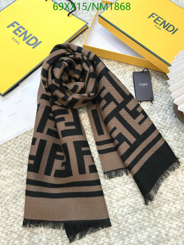 Fendi Wool Scarf - Stylish Logo Pattern, 35-180cm - NM1868, Luxurious & Warm