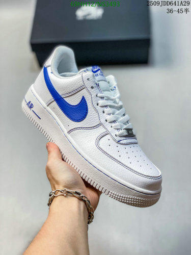 Nike Air Force 1 Low White Blue Stitching Unisex Sneakers EU36-45