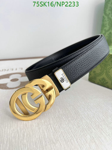 Gucci Leather Belt with Gold Double G Buckle - Stylish and Timeless Design