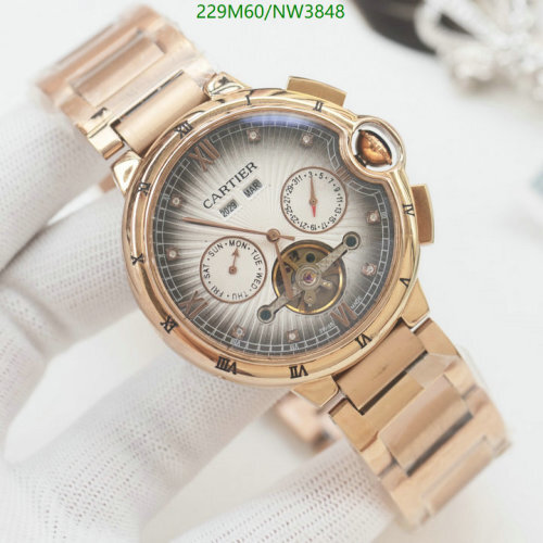 Cartier Ballon Bleu 44mm Rose Gold Stainless Steel Automatic Movement Watch