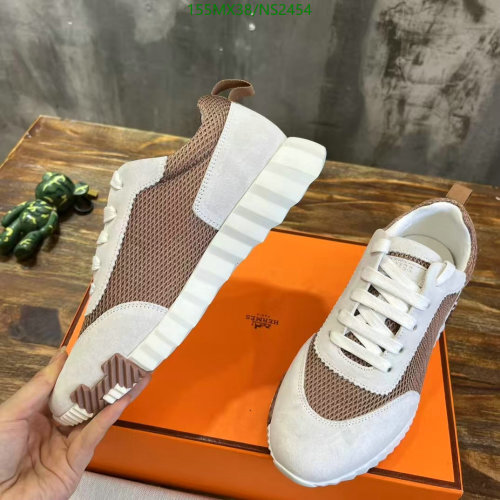 Hermès Men's Sneakers Genuine Leather Breathable Mesh - Style & Comfort Combined