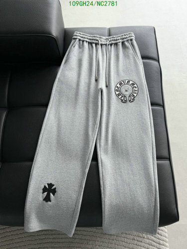 Chrome Hearts Gray Casual Pants, Comfortable Denim Material, Sizes M-3XL