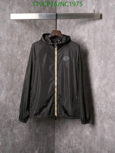 Burberry Men's Black Lightweight Hooded Jacket with Signature Check Trim