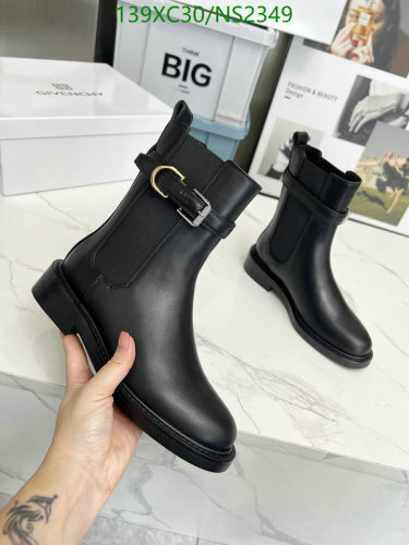 Givenchy Black Leather Ankle Boots with Buckle Detail - Women's Size EU35-41