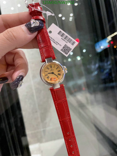 Omega Women's Watch with Red Leather Strap and Sapphire Glass, 26mm