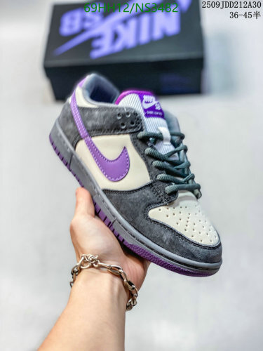 Nike Women's Dunk Low Sneakers - Grey/Purple, Unisex Sizes EU36-45