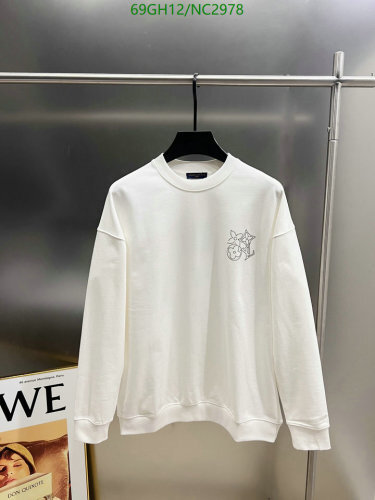 Louis Vuitton White Cotton Sweatshirt With Floral Embroidery, Crew Neck