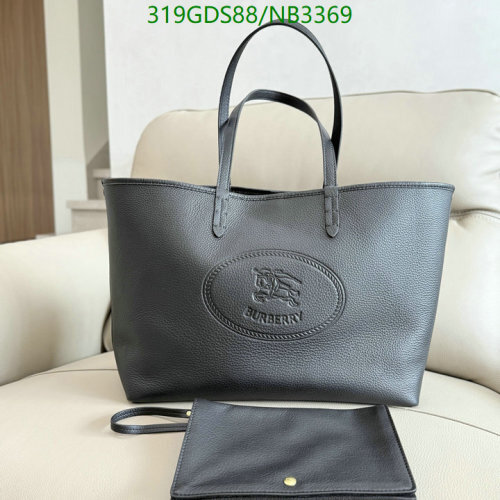 Burberry Black Calfskin Embossed Logo Tote Bag, 38*28*16.5cm