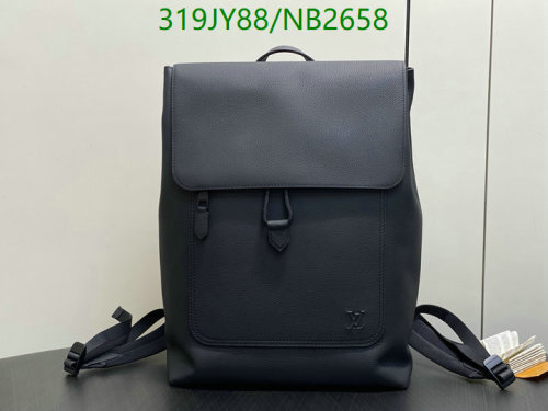 Louis Vuitton Discovery Backpack PM Black Leather, 43*35*15cm - Model 15262