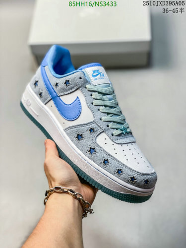 Nike Air Force 1 Low Grey Blue Star Women's Shoes - Size EU36-45