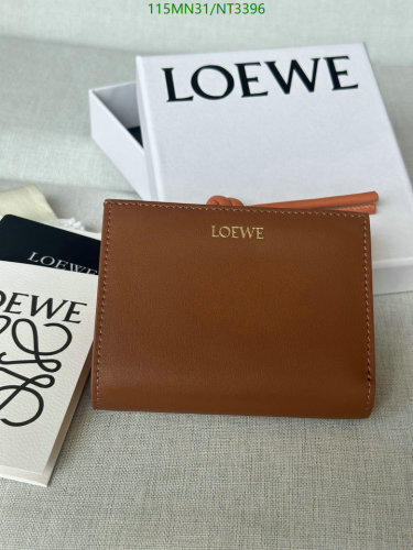 Loewe Brown Leather Wallet - Compact Bifold Design, Premium Calfskin