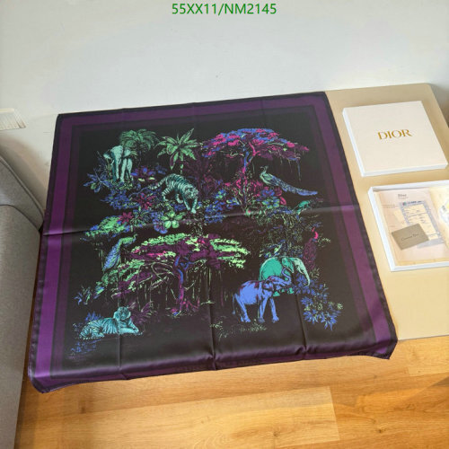 Dior Jungle Print Silk Scarf, 90x90cm - Elegant Designer Neck Scarf