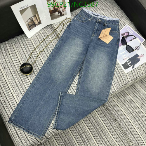 Miu Miu Women's High-Waisted Wide-Leg Jeans - Blue Denim, Sizes S-L