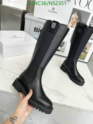 Givenchy Black Leather Knee-High Boots for Women, EU Size 35-41