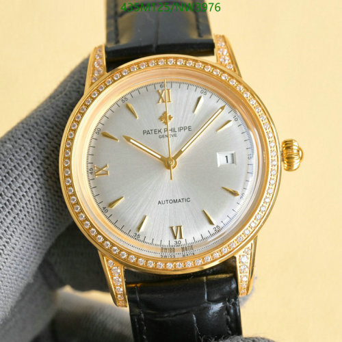 Patek Philippe Automatic Watch - Stainless Steel, 40mm, Black Leather Strap