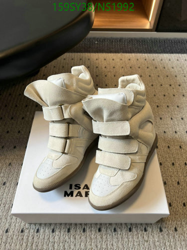 Isabel Marant Women's Bekett High-Top Sneakers Genuine Leather Cream