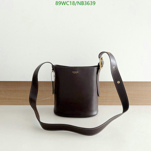 Coach Genuine Leather Bucket Bag, 21.5*21*12cm, Perfect for Everyday Use