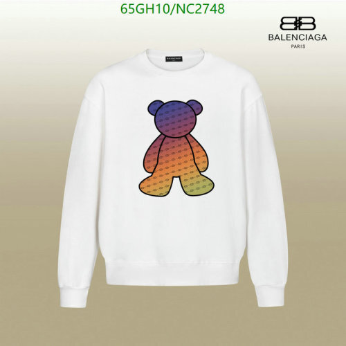 Balenciaga Bear Print Cotton Sweatshirt Classic Fit for Men and Women
